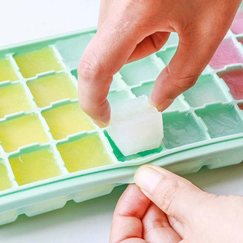 hot sale Ice Cube Maker High Quality 24 Cavity Silicone Ice Cube Mold Silicone Ice Cube Tray Molds with Lid